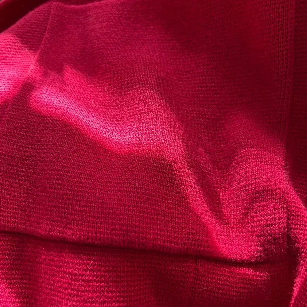 NWOT Chico's Women's Chunky Collared Red Duster Cardigan L